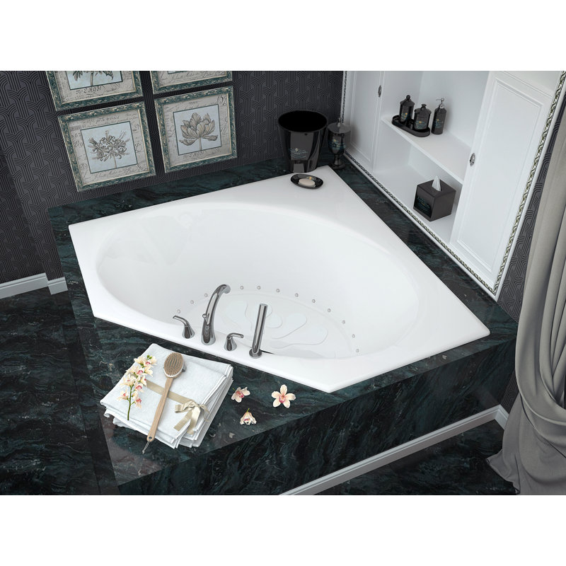 Spa Escapes St. Barts 60" x 60" Corner Air/Whirlpool Jetted Bathtub